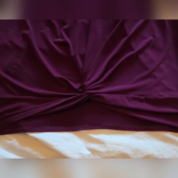 CDN! Robin Barré; Size XL; Burgundy/Purple Long Sleeve Top; Twist Knot at Bottom - Picture 3 of 14